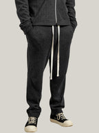 Pantaloni antracit casual,buzunare mari la spate, conici ELESI