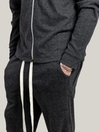 Pantaloni antracit casual,buzunare mari la spate, conici ELESI